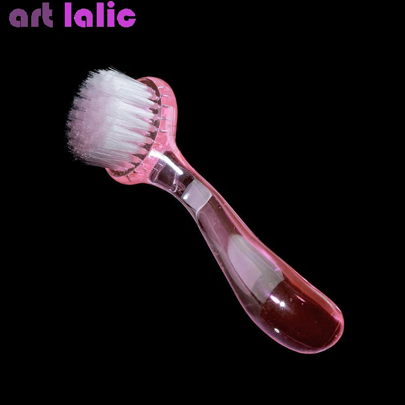 Nail Art Cleaning Brush with Cap Manicure Nails and Toes Scrubbing Cleaner Dust Brushes for Makeup Manicure