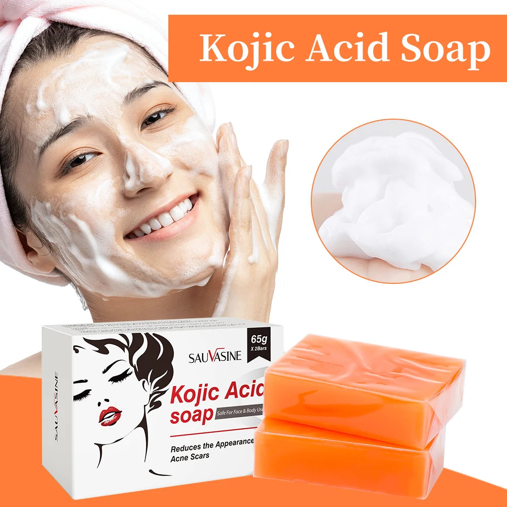 Skin Care Set Anti-aging Face Cream Wrinkle Removal Facial Serum Deep Cleansing Brighten Moisturize Kojic Acid Soap