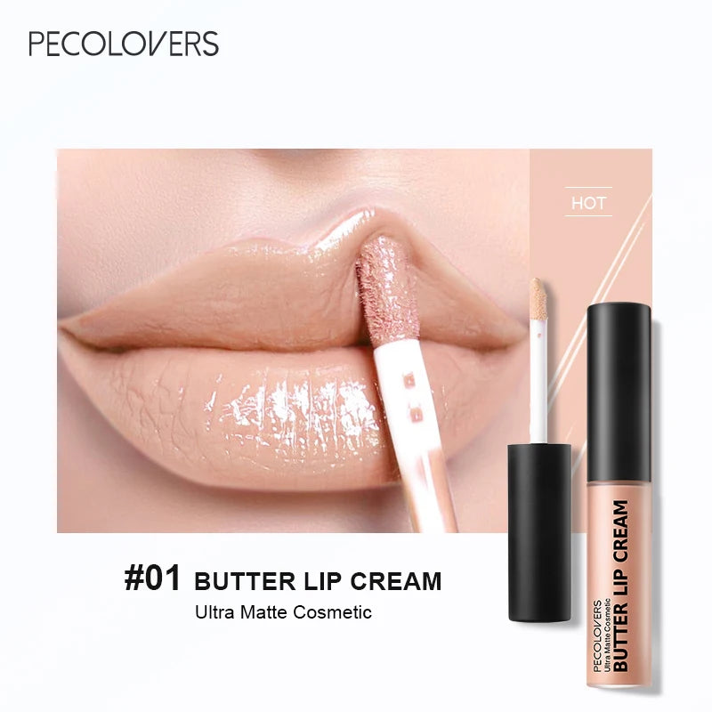 Butter Gloss Non-Sticky Lip Gloss Long Lasting Nude Lip Makeup Hydrating Lip Gloss with Essential Oil Liquid Lipstick