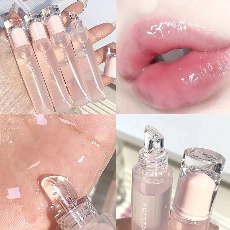 Lip Gloss Lasting Moisturizing Transparent Lip Oil Water Light Mirror Liquid Lipstick Women Lips Makeup Cosmetics