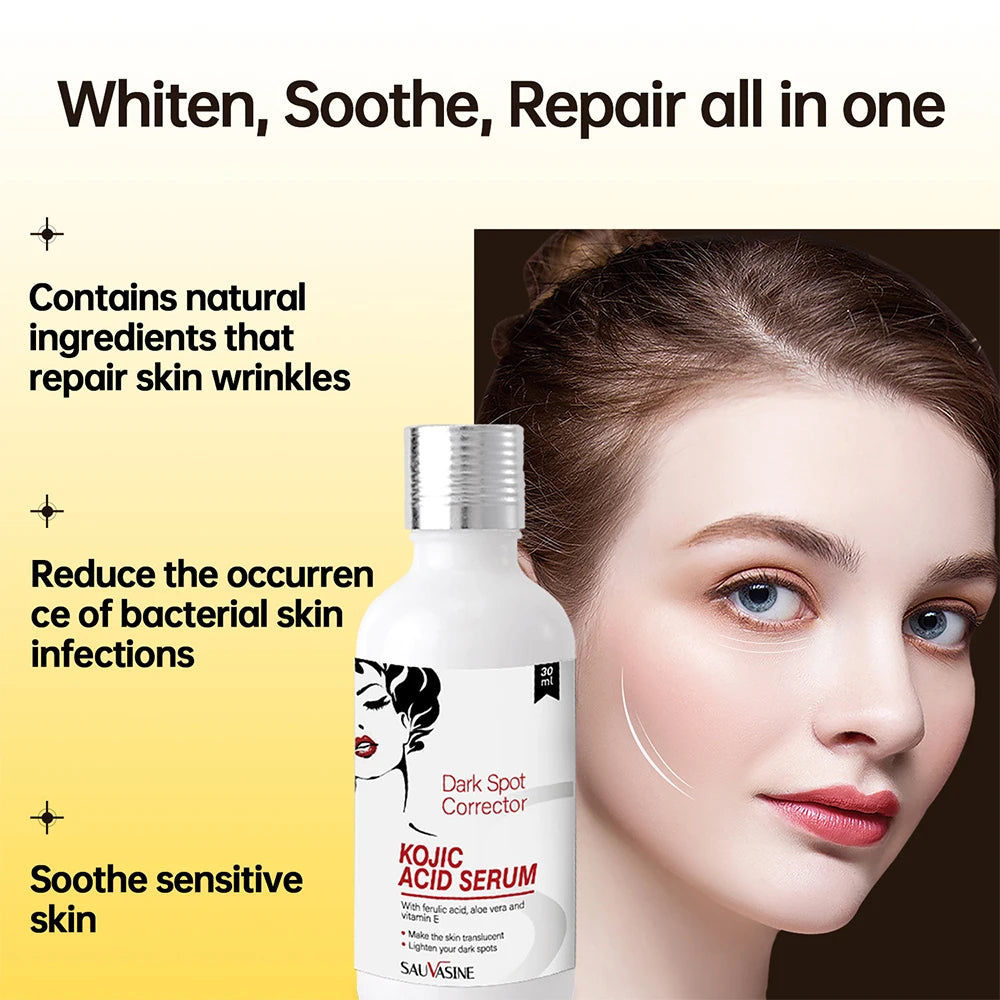 Skin Care Set Anti-aging Face Cream Wrinkle Removal Facial Serum Deep Cleansing Brighten Moisturize Kojic Acid Soap