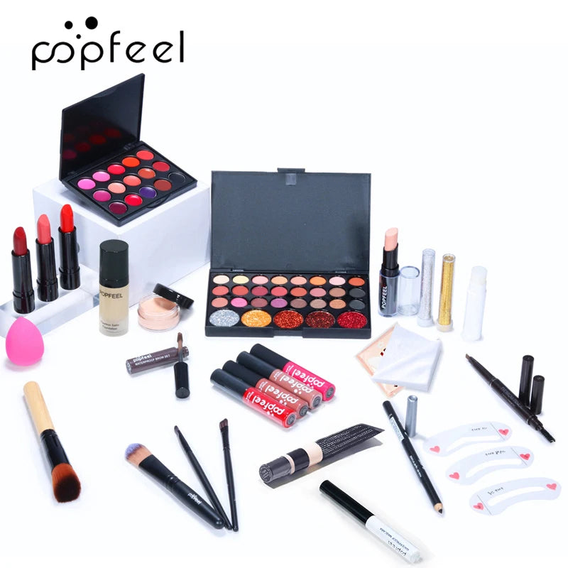 Makeup Kit Full Makeup Kit Gift for Women Teen Girl Nude Eyeshadow Foundation Primer Brush Nude