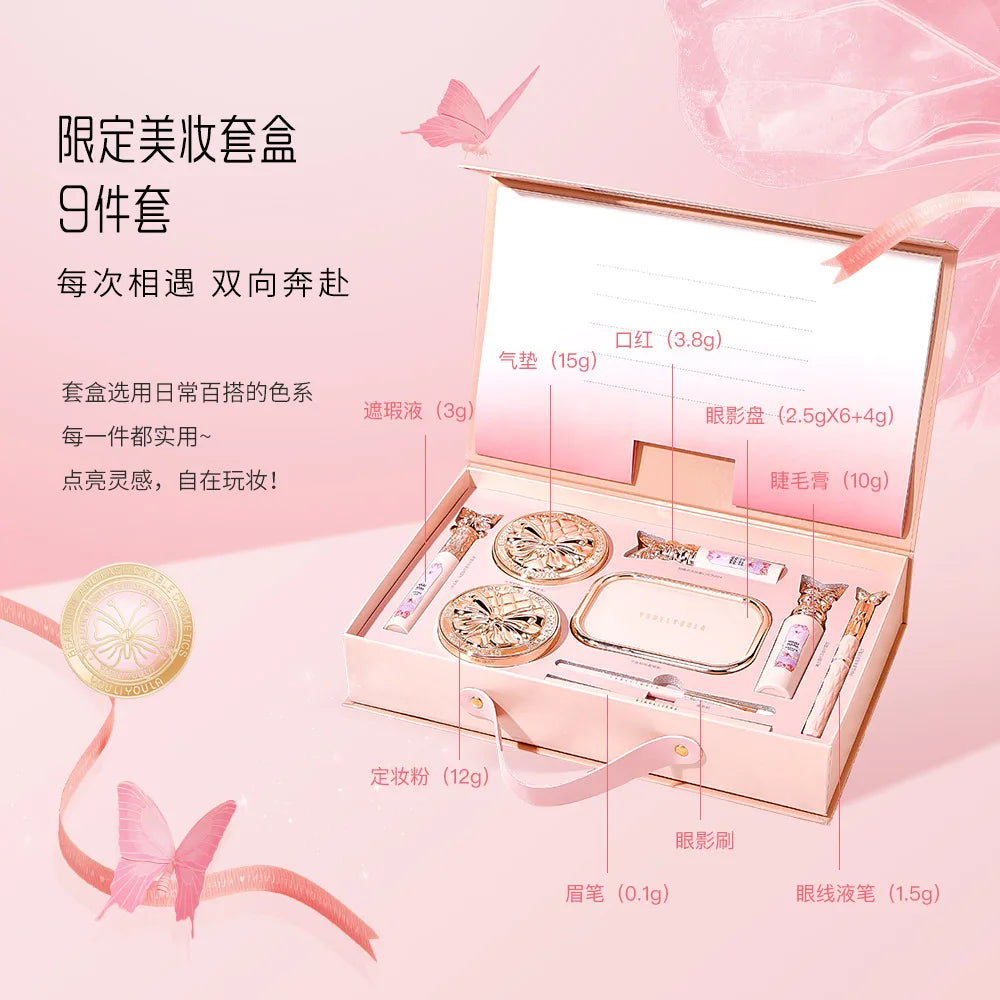 Make Up Sets Cosmetics Full Set Makeup Kit Lipstick Eyeshadow Eyebrow Pen Air Cushion BB Cream Mascara