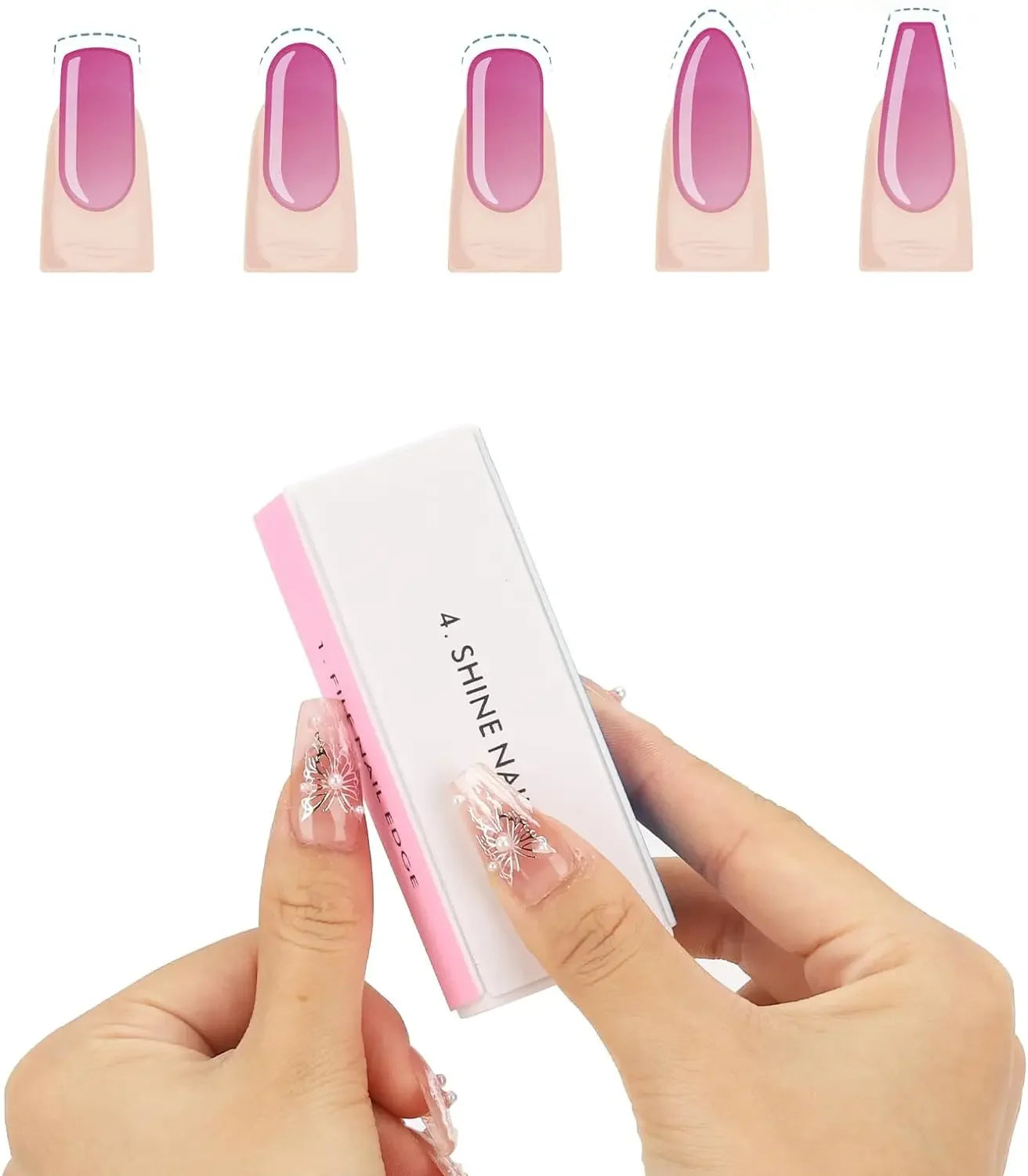 Nails Buffer Grind Buffing Block pink Nail File For Pedicure Manicure Care Nail Art Sponge Buffer Polish Nail accessories Tools
