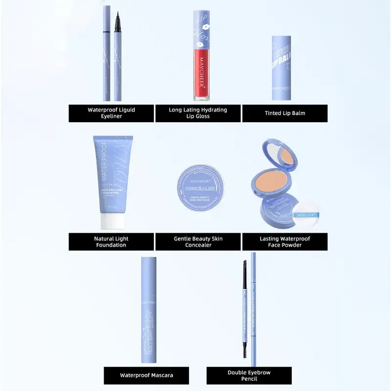 Full Makeup Kit Gift Include Concealer,Foundation,Eyeliner,Eyebrow Pen,Mascara,Lipstick Makeup for Women