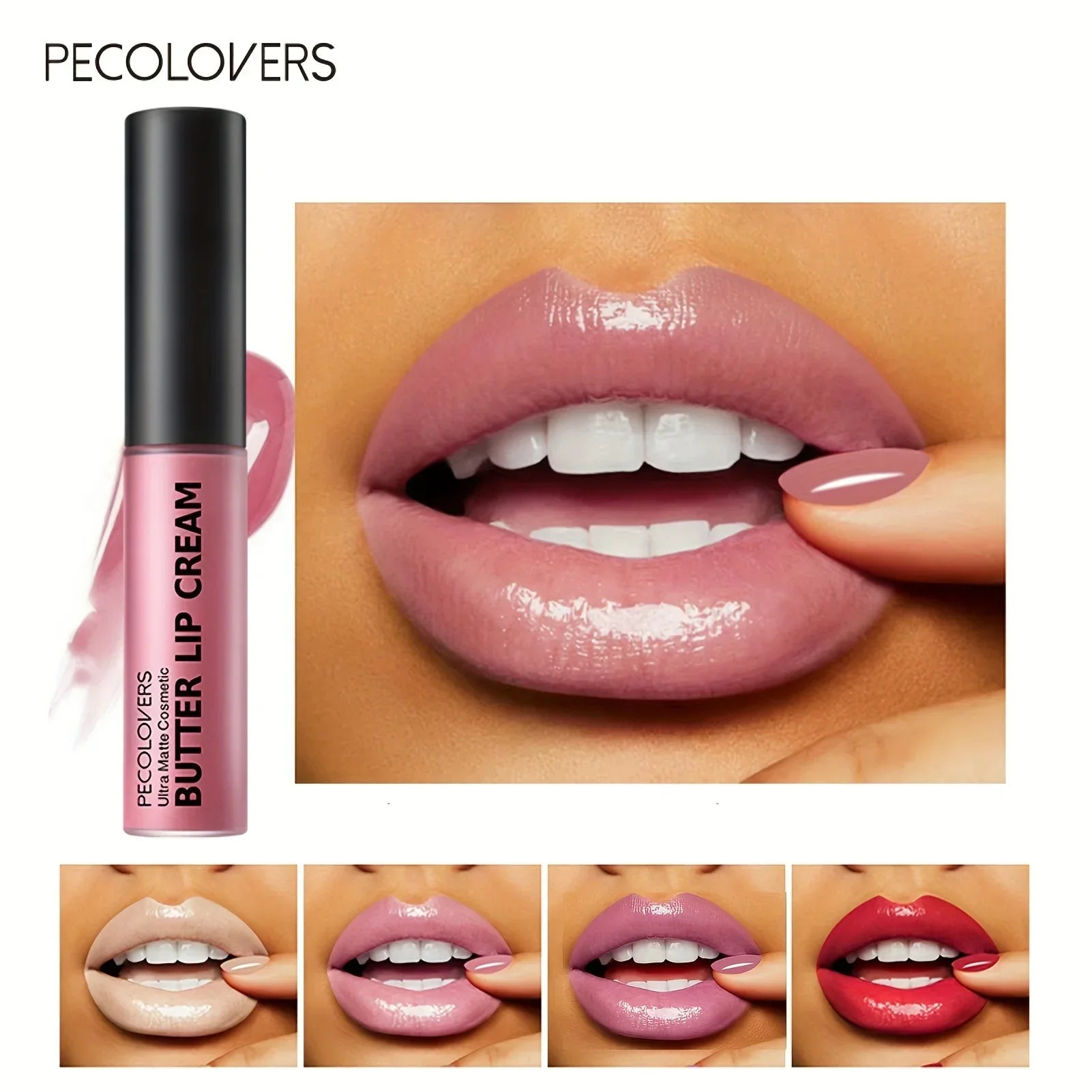 Butter Gloss Non-Sticky Lip Gloss Long Lasting Nude Lip Makeup Hydrating Lip Gloss with Essential Oil Liquid Lipstick