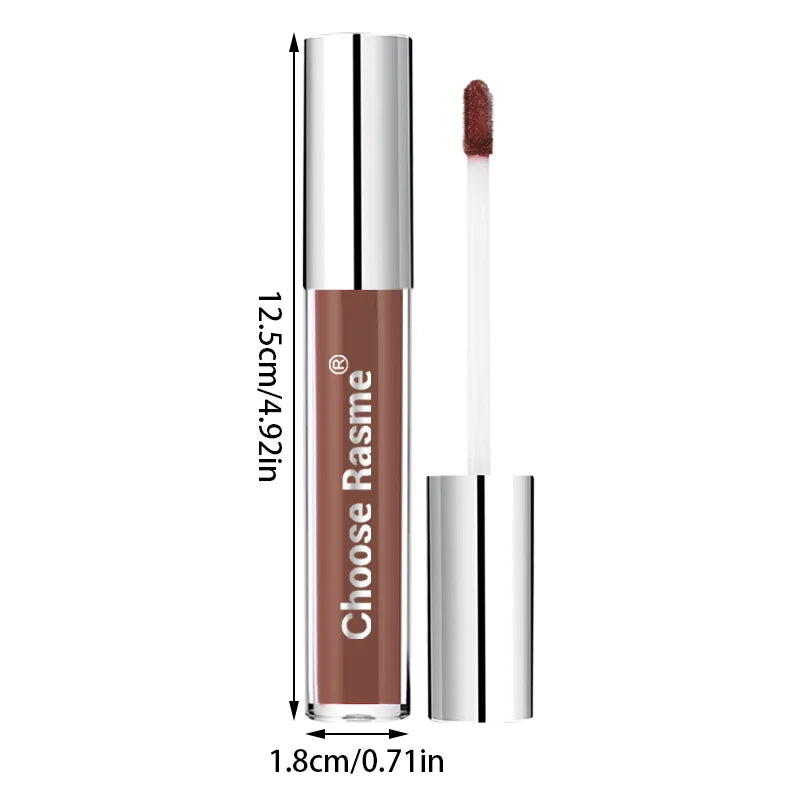 Two sets of lip gloss lipliner, moisturizing, bright, durable, portable, brown, outline the lip line