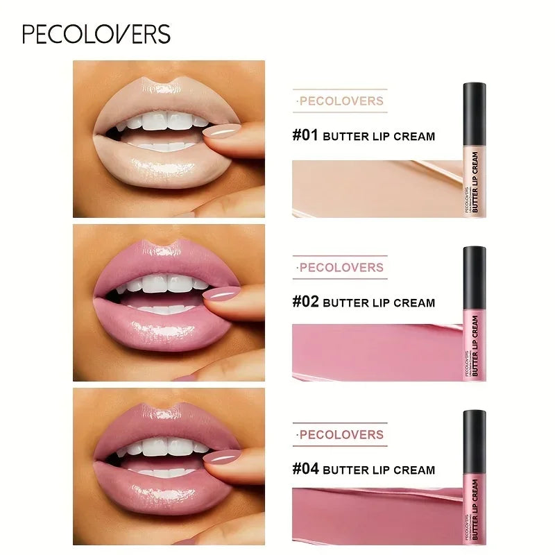 Butter Gloss Non-Sticky Lip Gloss Long Lasting Nude Lip Makeup Hydrating Lip Gloss with Essential Oil Liquid Lipstick