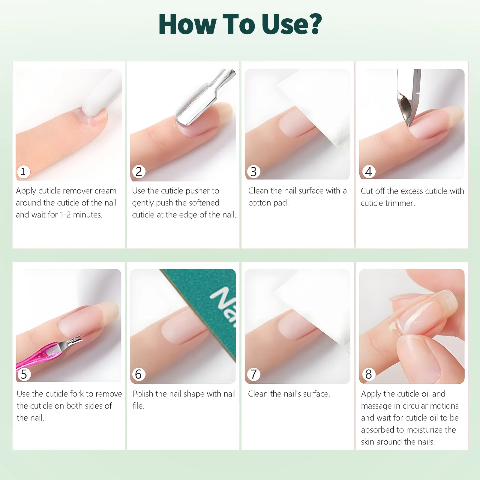 Manicure Tools Set Of Softener To Remove Dead Skin Cuticle Nutrient Oil Nail